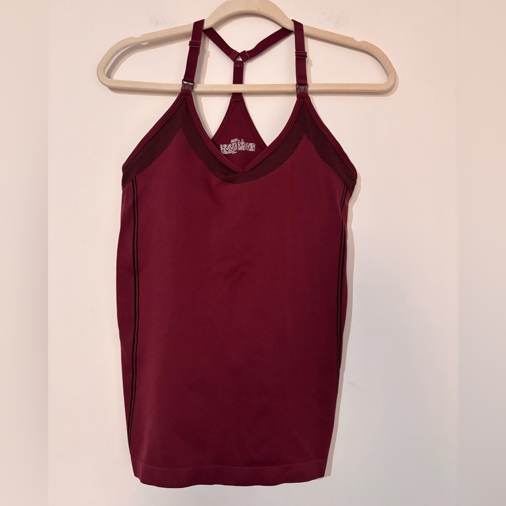 Gilligan & O'Malley Maroon Nursing Tank Top